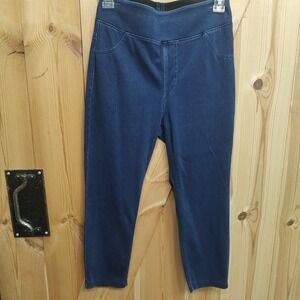 Halara Flex Women Blue Denim Dark Wash Stretch Denim Jegging Sz Small High Waist